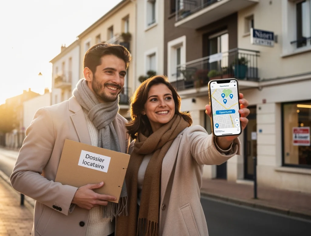 Un couple a constitué son dossier pour une location